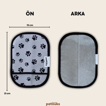 patilüks 3'lü Kedi Köpek Tüy Toplayıcı Eldiven - Kıyafet, Koltuk, Halı İçin Yıkanabilir Temizleme Eldiveni
